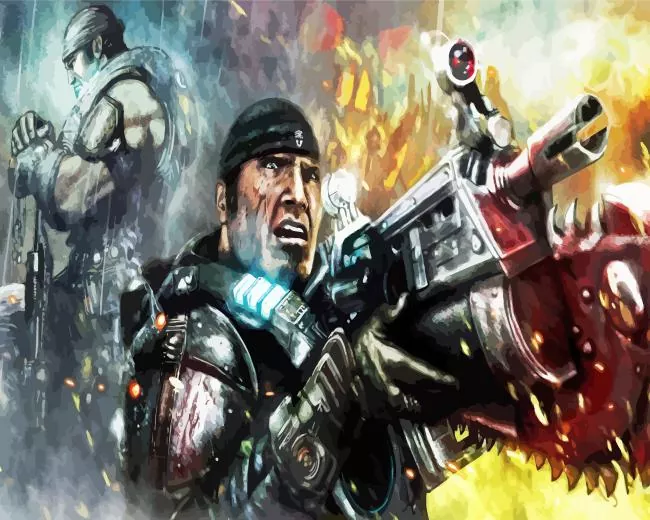 gears of war marcus Diamond By Numbers Gears Of War Marcus Diamond Painting