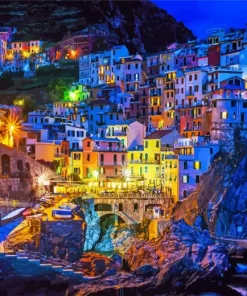 Manarola By Night Diamond Painting