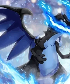 Mega Charizard X Art Diamond Painting