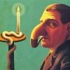 Philosophers Lamp By Magritte Diamond Painting