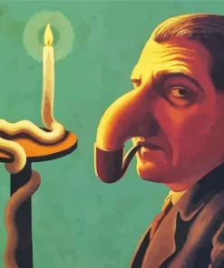 Philosophers Lamp By Magritte Diamond Painting