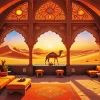 Arabian Camel At Sunset Diamond Painting