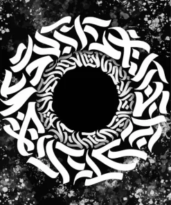 Black And White Abstract Calligraphy Art Diamond Painting