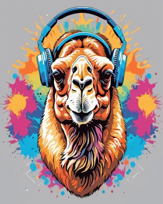 Dj Camel Face daimond by numbers Dj Camel Face Diamond Painting