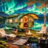 Iceland Caravan Camp Diamond Painting