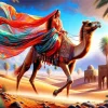 Indian Girl On Camel Diamond Painting
