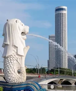 The Merlion Singapore Diamond Painting