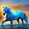 Blue Horse Diamond Painting