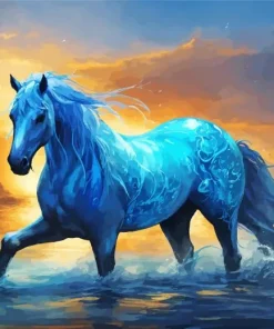 Blue Horse Diamond Painting