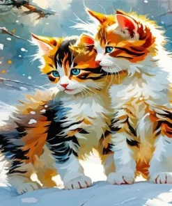 Calico Kittens Diamond Painting