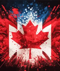 Canada Flag Art Diamond Painting