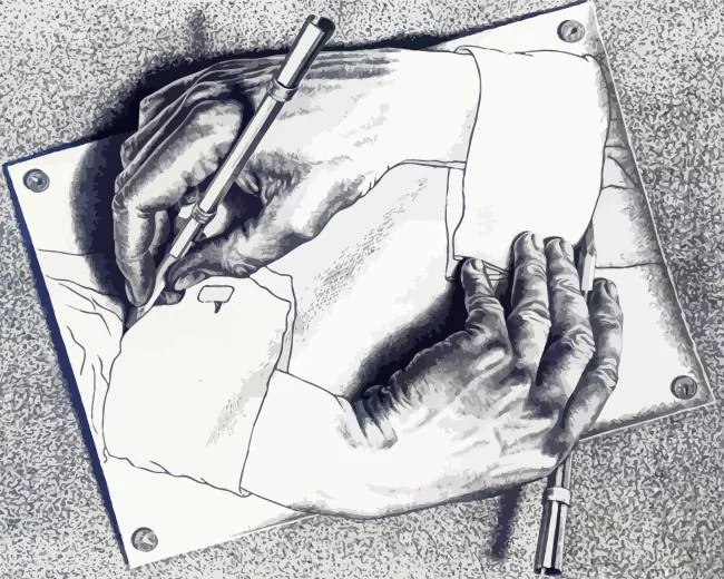 drawing hands by maurits cornelis Diamond Paintings Drawing Hands By Maurits Cornelis Diamond Painting