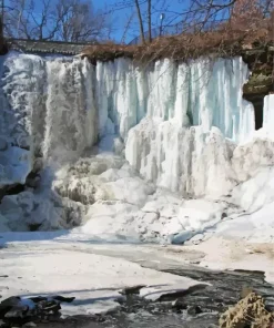Frozen Minnehaha Falls Diamond Painting