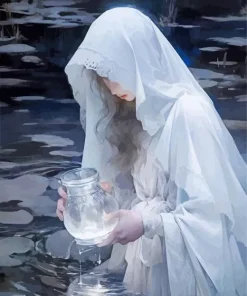 Girl In Veil Diamond Painting