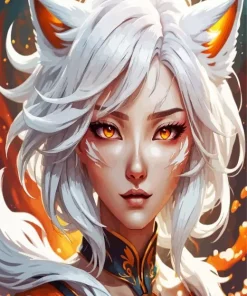 Girl Kitsune Anime Diamond Painting