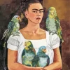 Me And My Parrots By Frida Kahlo Diamond Painting