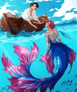 Mermaid And Fisherman Diamond Painting