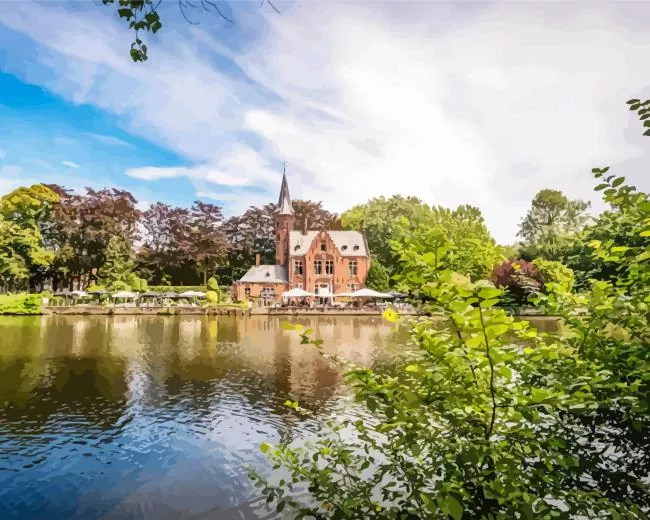 minnewater park belgium daimond by numbers Minnewater Park Belgium Diamond Painting