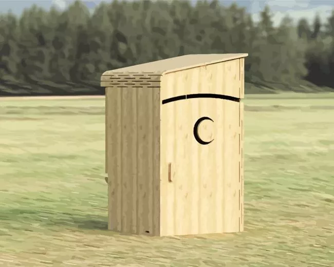wooden outhouse Diamond Paintings Wooden Outhouse Diamond Painting