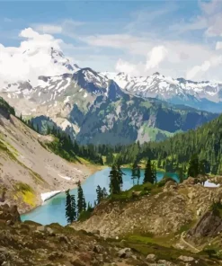 Baker Lake Mount Diamond Painting
