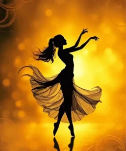 Ballerina Silhouette Diamond Painting