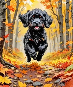 Black Cavoodle Diamond Painting