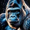Black Silverback Gorilla Diamond Painting