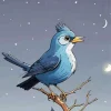 Blue Bird Diamond Painting