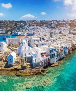 Blue Mykonos Diamond Painting