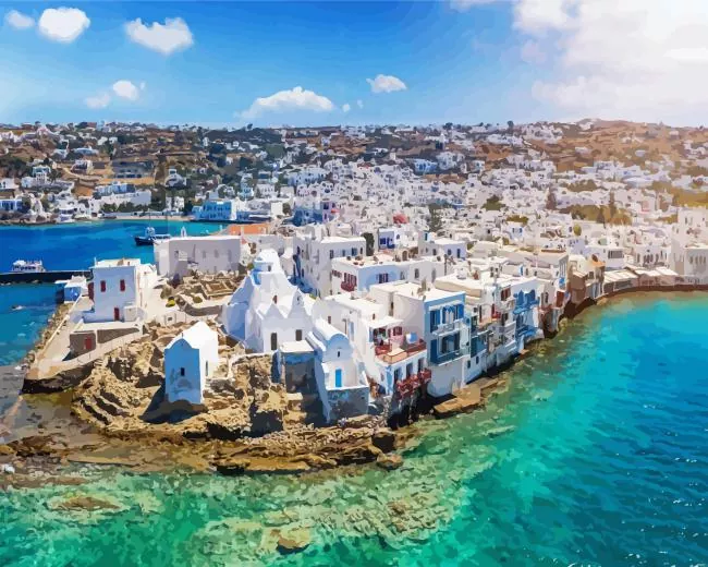Blue Mykonos Diamond Painting Blue Mykonos Diamond Painting