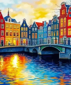 Canal Houses Amsterdam Diamond Painting