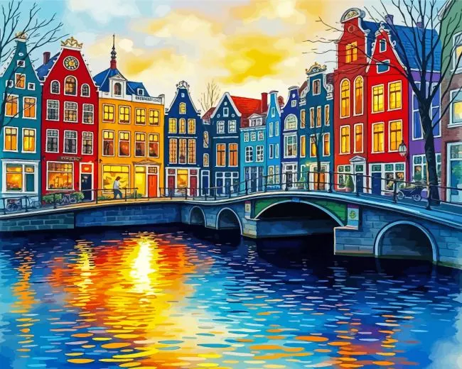 Canal Houses Amsterdam Diamond Painting Canal Houses Amsterdam Diamond Painting