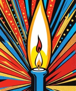 Candle Pop Art Diamond Painting