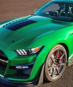 Candy Green Mustang Diamond Painting