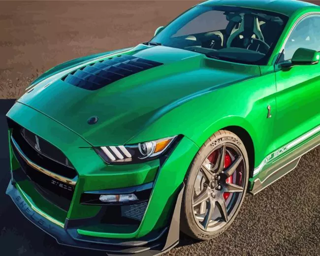 Candy Green Mustang Diamond Painting Candy Green Mustang Diamond Painting