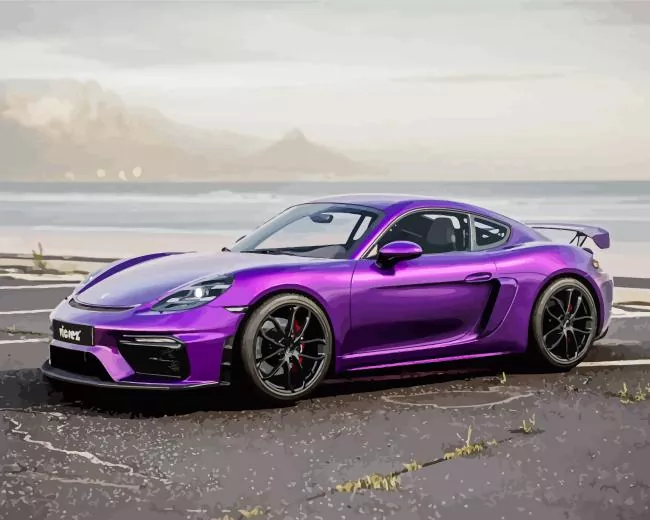 Candy Purple Porsche Diamond Painting Candy Purple Porsche Diamond Painting