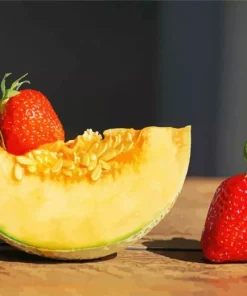 Cantaloupe and Strawberries Diamond Painting