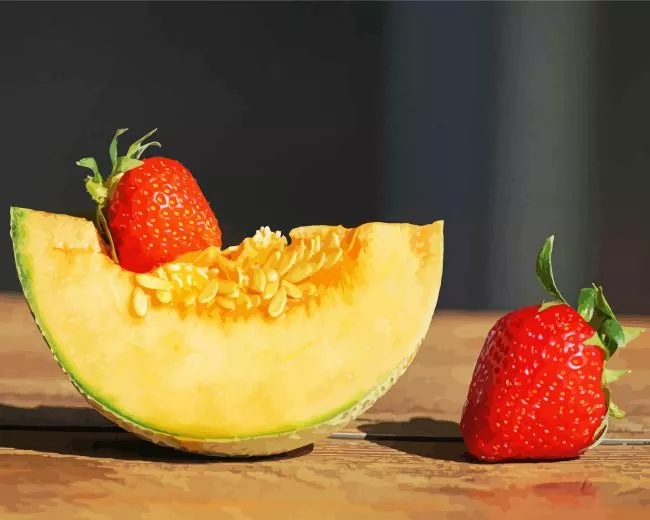 Cantaloupe and Strawberries Diamond Painting Cantaloupe and Strawberries Diamond Painting