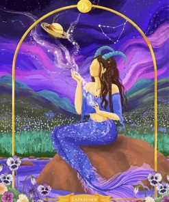 Capricorn Mermaid Diamond Painting