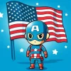 Captain America Cartoon Diamond Painting
