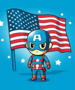 Captain America Cartoon Diamond Painting