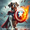 Captain America Dog Diamond Painting