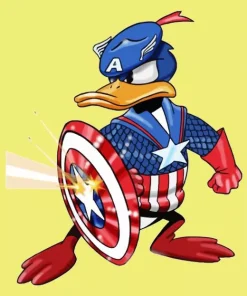 Captain America Duck Diamond Painting
