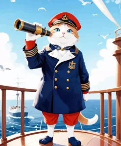 Captain Meow Diamond Painting