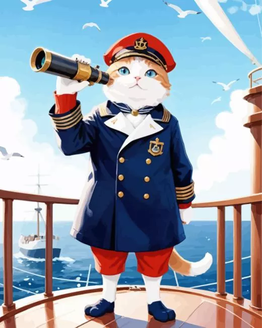 Captain Meow Diamond Painting Captain Meow Diamond Painting