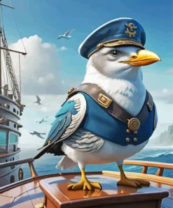 Captain Seagull Diamond Painting