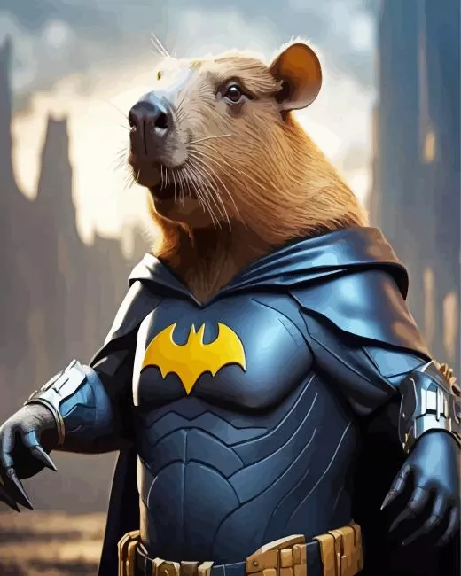 Capybara Batman Diamond Painting Capybara Batman Diamond Painting