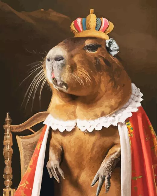 Capybara Queen Diamond Painting Capybara Queen Diamond Painting