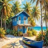Caribbean Beach Cabin Diamond Painting