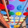 Cartagena Umbrella Street Diamond Painting